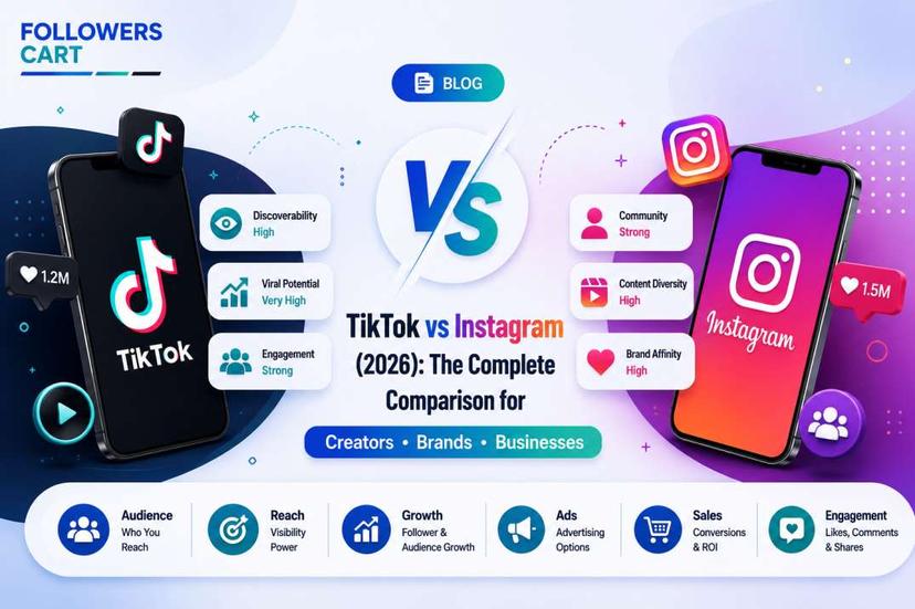 TikTok vs Instagram (2026): The Complete Comparison for Creators, Brands & Businesses